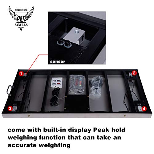 PEC Animal Scales Small to Medium Livestock Scale, 700lb Vet Pet Scale Digital Weighing Equipment for Dog Goat Pig Sheep Calf (42 x 20 Inch)