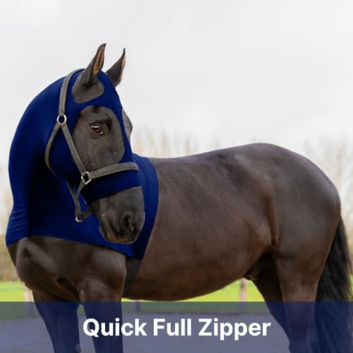 Resistance Horse Hood Slinky Lycra Zippered Mane Braid Shoulder Guard - Horse Sleazy Slickers Care Sheet