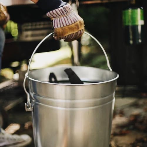 6-Gallon Galvanized Steel Storage Can with Locking Lid，Resistant Storage Can for Home & Garden