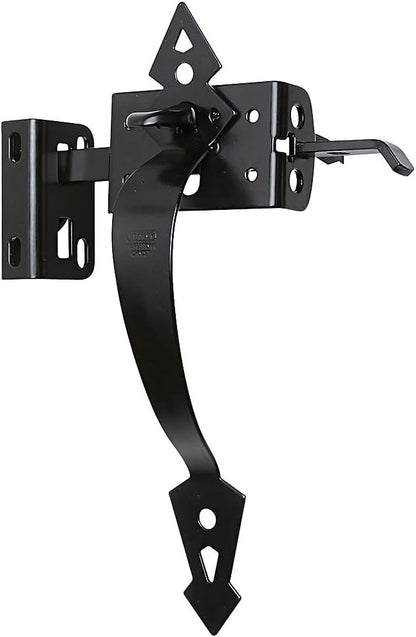 National Hardware N109-040 Heavy Duty Gate Latch for Outdoor Fence and Door with WeatherGuard Protection, Black Thumb Latch Hardware for Wooden Gates and Fence Latches (Pack of 5) - size: (Pack of 5)