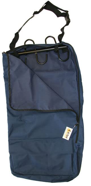 AJ Tack Deluxe Bridle Bag with Hooks Navy Blue - color: Navy Blue