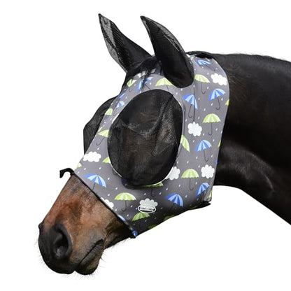 WeatherBeeta Deluxe Stretch Bug Eye Saver with Ears, Umbrella Print, Pony - color: Umbrella Print, size: Pony
