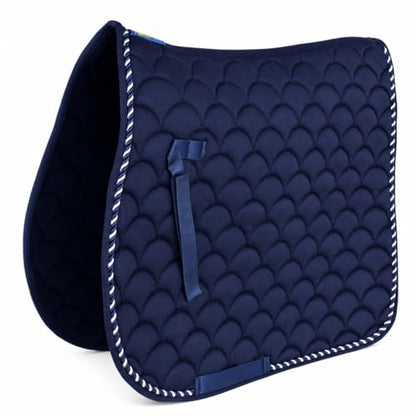 Horse English Quilted Contoured All-Purpose Trail Saddle Pad 7296 - color: Navy, size: 23" (Spine) x 20" (Drop)