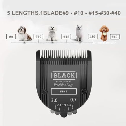 Adjustable 5 in 1 Blades Compatible with WAHL Arco,Bravura - color: Black