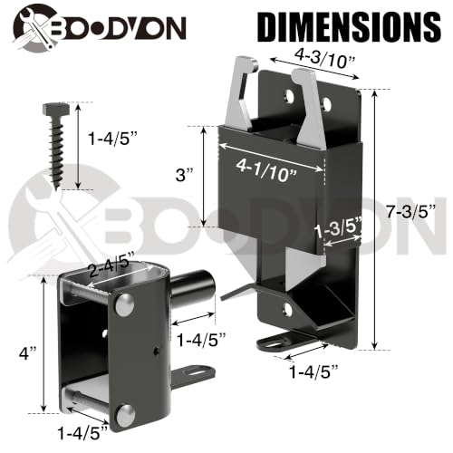 2 Way Gate Latch, Heavy Duty Lockable Two Way Farm Gate Latch for Metal Tube Gates, Livestock, Horse Corral, Ranch, Stable, Self-Locking Fence Gate Hardware, 2 Pack