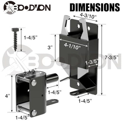 2 Way Gate Latch, Heavy Duty Lockable Two Way Farm Gate Latch for Metal Tube Gates, Livestock, Horse Corral, Ranch, Stable, Self-Locking Fence Gate Hardware, 1 Pack