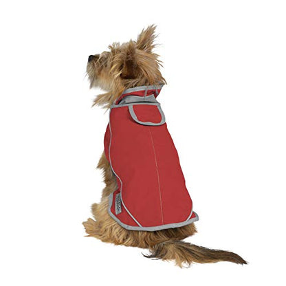 Jacket for All Dogs, Fleece-Lined, Waterproof Doggie Vest, Reflective Pet Parka (2200) (XX-Small, Red) - color: Red, size: XX-Small