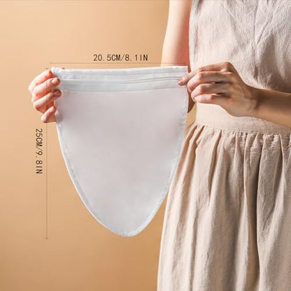 FATCAT Fine Mesh Cheese Cloth, Fine Mesh Strainer Bags, Nut Milk Bag, Cheesecloth for Straining (S-Size*5/ Excluding Bracket) - color: Strainer Bag*5, size: S