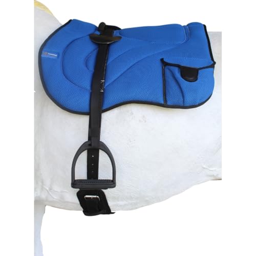 Horse Western Breathable Padded Anti-Slip Neoprene Bareback Saddle Pad 39194 - color: Royal Blue, size: Bareback Pad: 23" L x 36" W Cinch: 32" L x 4" W