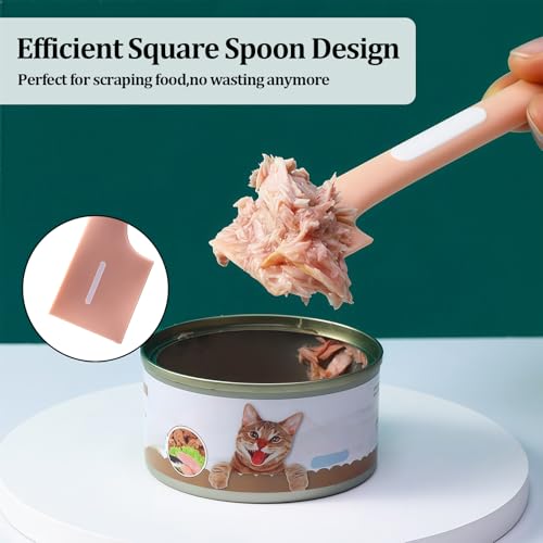 Pet Food Can Spoon,2 Pack Can Food Mixing Spoons,Canned Scoop for Cat & Dog Feeding, Wet Food Storage,Pet Food Spoon - color: 2 Colors