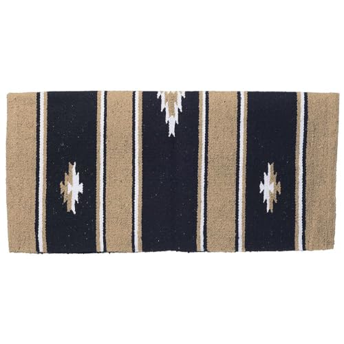 Tough 1 Tough-1 55% Wool Sierra Saddle Blanket 32"X32" - color: Taupe/Black/Cream
