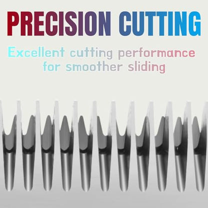 Dog Grooming Wide Blades Set,Compatible with Andis,Oster,Wahl KM10 Clippers - color: 7FW+5FW+4FW (3 Pack)