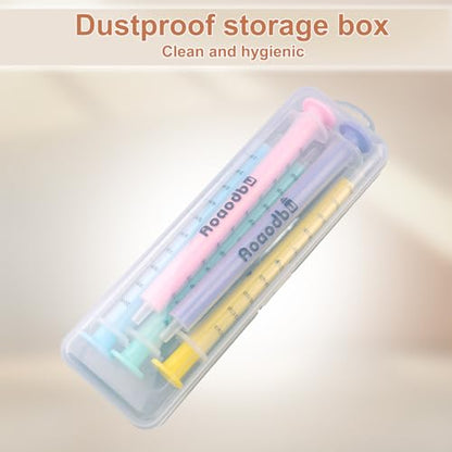 Baby Medicine Dispenser 10ML Syringe For Children,Oral Syringes, Liquid Plastic Syringe Without Needle,Leak proof Dosing Tools,5 Uniquely Colour Syringes - 5 Pack - size: 10ML-5 Pack