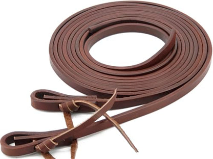 Jeereal Extra Heavy Harness Split Reins, Heavy Oil Weighted,Broken in,1/2" Width Supple Working Tack Western Horse Leather Reins - size: 1/2" x 7'