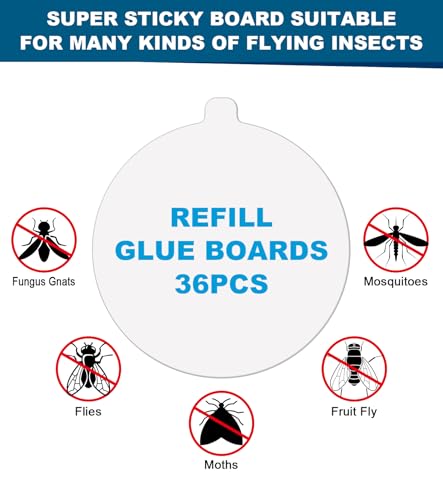 36 Pack 4.3" Refills for Katchy Indoor Insect Trap(Ultra Sticky) | 1:1 Precision Fit for Katchy Fvoai & Dunaga,Long-Lasting & Odorless,Safe for humans and Pets