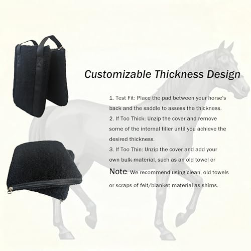 Western Felt Wider Wither Pad - color: Black, size: Large