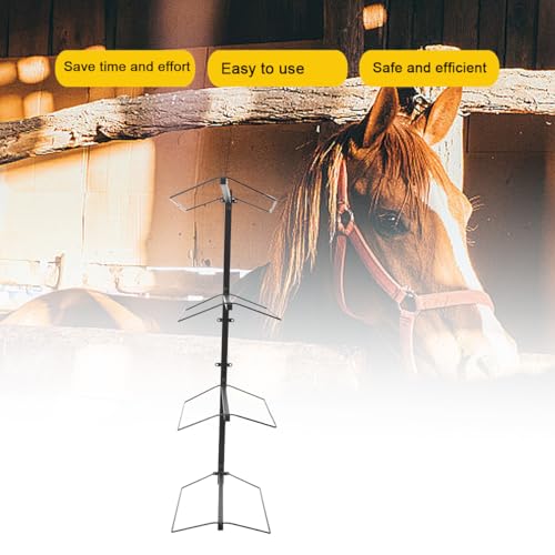 2 Pcs Saddle Rack Adjustable, 4 Tier Wall Mounted Saddle Stand Saddle Storage Rack Heavy Duty for Western and English Saddle Rack, Holds Tack, Pad, Accessories for Horses, 52 x 25 x 11 Inches