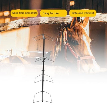 2 Pcs Saddle Rack Adjustable, 4 Tier Wall Mounted Saddle Stand Saddle Storage Rack Heavy Duty for Western and English Saddle Rack, Holds Tack, Pad, Accessories for Horses, 52 x 25 x 11 Inches