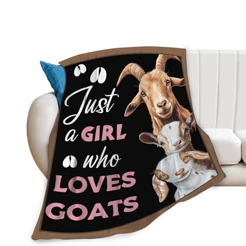 Goat Blanket Goats Gifts Lovers Lamb Throw for Girls 60"X50" - color: Goats, size: 60"x50"