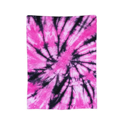 Pink and Black Tie Dye Fleece Blanket Lightweight Ultra-Soft Throw Blanket for Sofa Couch Bed Camping Travel - Super Soft Cozy Microfiber Blanket 80"X60" - color: Tie Dye, size: 80"x60"