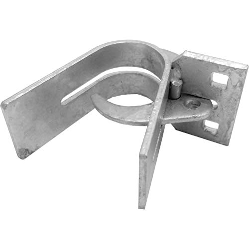 ROLLING OFFSET LATCH - LOCK N' LATCH: (for 1-5/8" to 1-7/8") Chain Link Fence Gate Offset Latch (Rolling, Sliding, or Cantilevered Gate Latch)