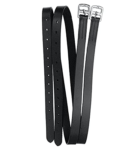 Majestic Ally Genuine Leather English Stirrup Leather (Pair) - color: Black, size: 54 us