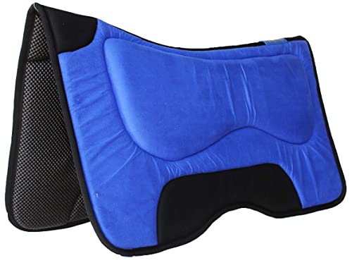 Horse Saddle PAD 32" Western Contoured Neoprene Shock Absorbing 39183 - color: Royal Blue