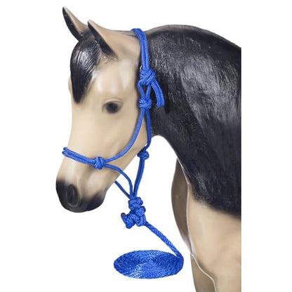 Tough1 Miniature Poly Rope Halter with Lead - color: Royal Blue, size: Medium
