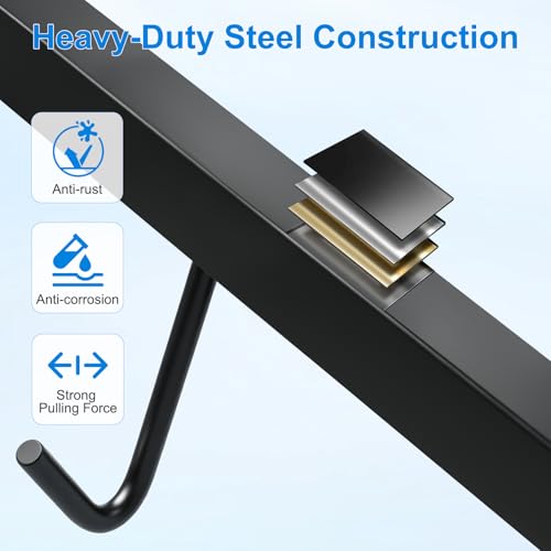 Steel Chain Link Fence Stretcher with 6 Thicken Hook | Anti-rust Surface Woven Wire Fence Stretcher, Upgrade Field Fence Stretcher with Reinforced Lining, Detachable Structure