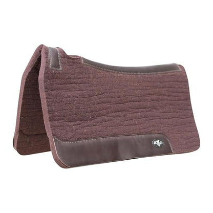 Professional's Choice 100% Steam-Pressed Wool Felt Western Saddle Pad - color: Chocolate, size: 31" x 32" x 1"