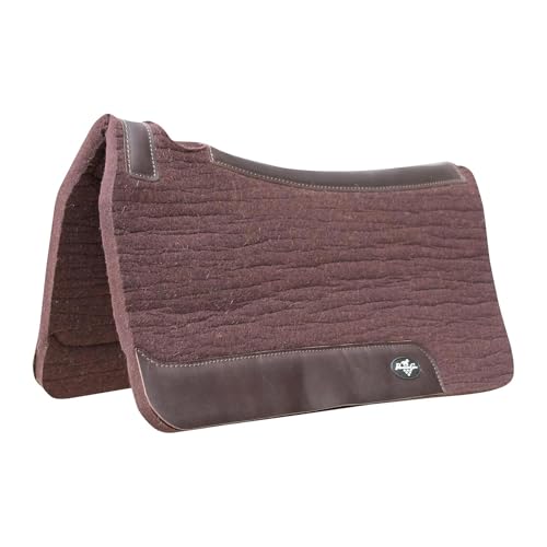 Professional's Choice 100% Steam-Pressed Wool Felt Western Saddle Pad - color: Chocolate, size: 31" x 32" x 1"