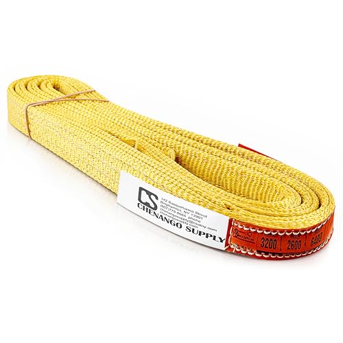 DD Sling 1 Inch x 8 Foot Nylon Lifting Sling – USA Made, 3,200 lb Vertical, 2,600 lb Choker, 6,400 lb Basket – 2-Ply Heavy Duty 900 Webbing, Type 3 Flat Eye & Eye Rigging Sling - size: 1"x8'