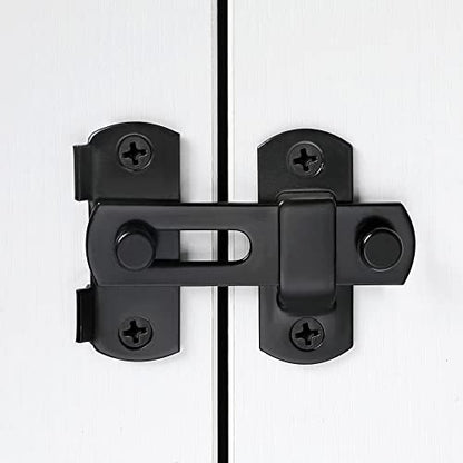 2 Packs Black Stainless Steel Barn Door Latch Bi-fold Door Lock_S - color: Small Black