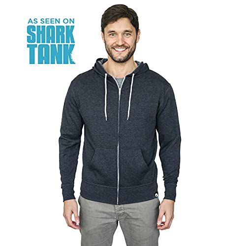 Quikflip 2-in-1 Reversible Backpack Hoodie (As Seen on SHARK TANK) Unisex Full-Zip Hero Hoodie Lite - color: Charcoal, size: X-Small