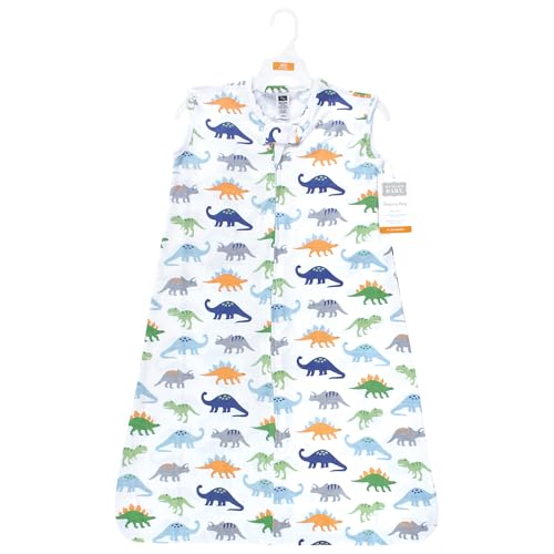 Hudson Baby Unisex BabyCotton Sleeveless Wearable Sleeping Bag, Sack, Blanket - color: Blue Dinosaurs, size: 0-6 Months