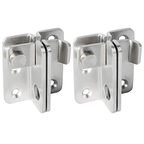 Alise Flip Latch Gate Latch Heavy Duty,Barn Door Lock Brushed,L Size,2Pack | Stainless Steel Door Lock Latches for Shed Barn Wooden Fence Chicken Dog Cage Window Cabinet Backyard Garage - color: Brushed Nickel, size: Large Size