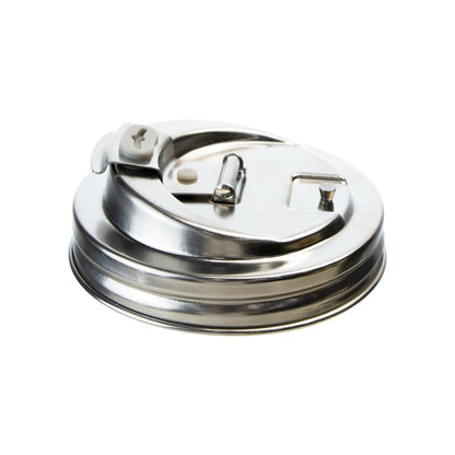 2PCS Mason Jar Drinking Lids,Stainless Steel Wide Mouth Mason Jar Sip Lid Accessories,Anticracking Leak Proof Seal Flip Cap Cover Airtight Accessories for Drink - style: Can