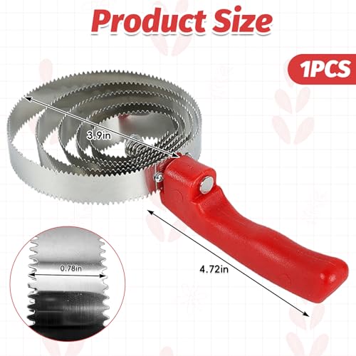 kathson 5 Rings Curry Comb Horse Brush Scraper Reversible Stainless Steel Livestock Shedding Comb with Soft Touch Grip for Dog Horse Grooming Supplies (Red) - size: 5.1x9.8 Inch (Pack of 1)