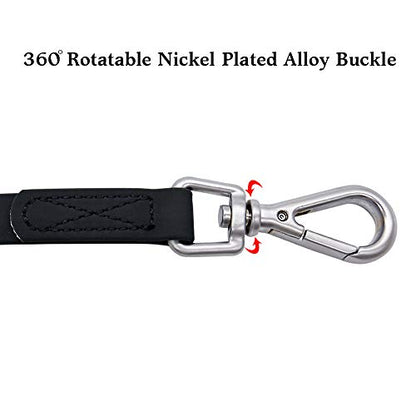 Waterproof Dog Training Leash 50FT 30FT 15FT 10FT 5FT Heavy Duty Recall Long Lead for Large Medium Small Dogs (10FT, Black) - color: Black, size: 10FT