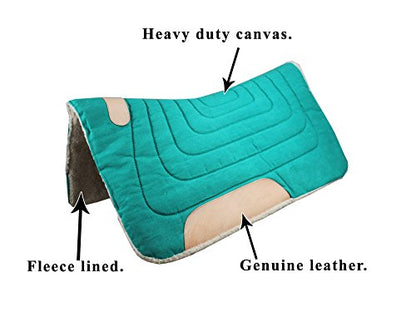 Tahoe Tack Contoured Canvas Western Saddle Pad Available in Mini Pony and Horse Sizing - color: Red