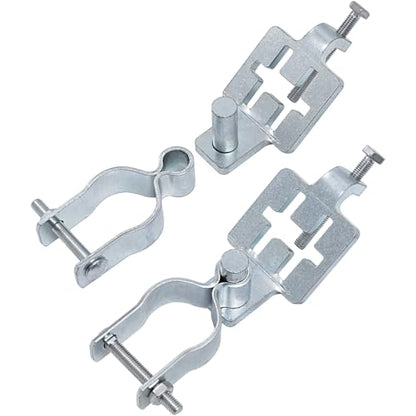 2Pack T-Post Gate Hinge Kit,1-3/8"Chain Link Fence Gate Post Hinge Pins for Farm,Garden,Backyard Gate