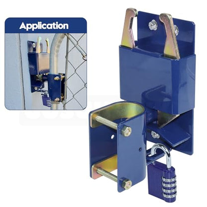 2 Way Farm Gate Latch for Gates with 1-5/8" to 2" Tubes, Lockable - color: 1x S16100100(Large Size Version 4.1"x 7.8")