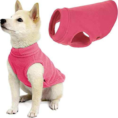 Gooby Stretch Fleece Vest Dog Sweater, Pink, X-Small - color: Pink, size: X-Small Length (7")