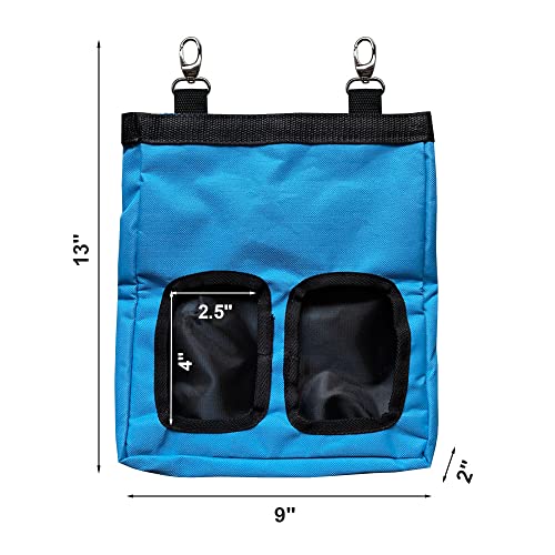 RIOUSSI Guinea Pig Hay Feeder, Hanging Rabbit Hay Feeder Bag. Blue - color: Blue
