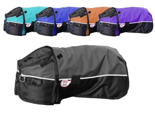 Derby Originals Horse Tough 600D Ripstop Waterproof Reflective Winter Dog Coat 150g Medium Weight, Black, 22"