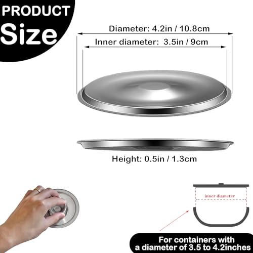 4 Inch Stainless Steel Bowl Cover, Small Pot Lid, Universal Pan Lid, 2Pcs | Mug Lids, Tea Cup Lid, Milk Cookware Lid Replacement Accessories, 10cm - size: 10CM