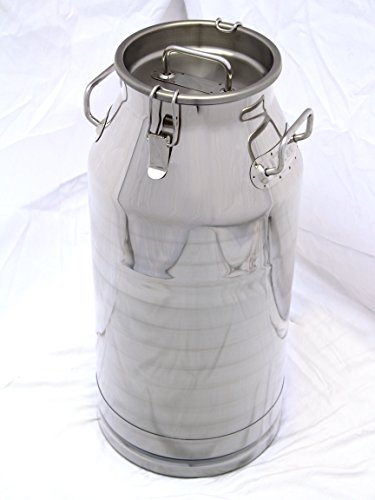 Stainless Steel Milk Transport Cans with Strong, Sealed Lid (13 Gallon) - color: Container Only, size: 13 Gallon
