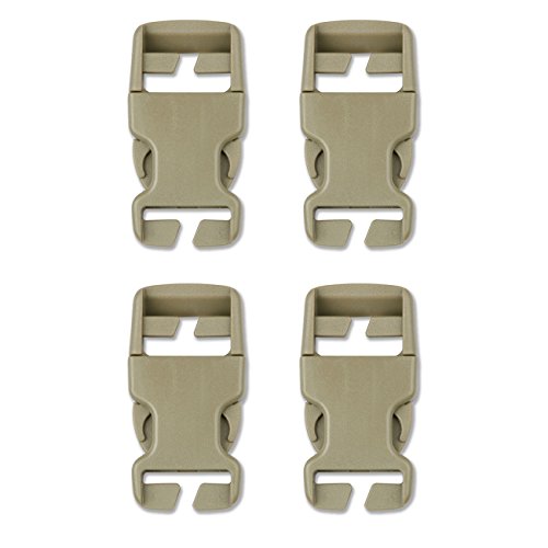 DYZD Plastic Buckle Repair Kit Quick Release Buckles No Sewing Required for Backpack Bag (4pcs Khaki,25 mm) - color: 4pcs Khaki