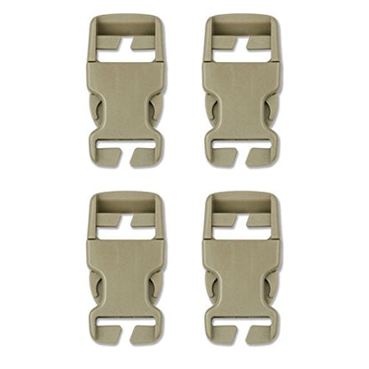 DYZD Plastic Buckle Repair Kit Quick Release Buckles No Sewing Required for Backpack Bag (4pcs Khaki,25 mm) - color: 4pcs Khaki