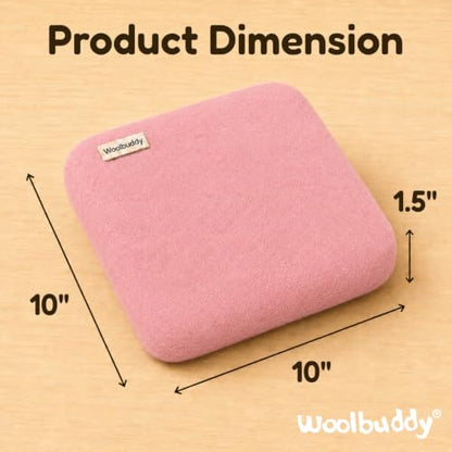 Woolbuddy Needle Felting Mat 10 x 10 x 1.5 Inch (Pink), Pure Wool Felt Pad - color: Pink